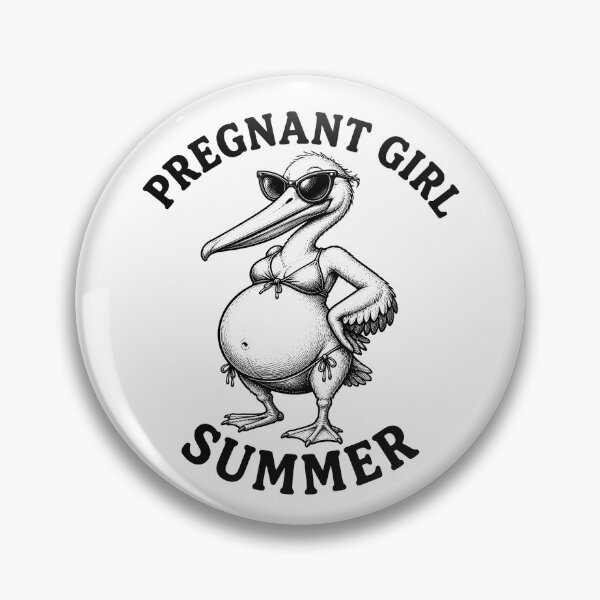 Item preview, Pregnant Girl Summer Beach Pelican Funny Pregnancy Gear designed and sold by DynamicDesign.