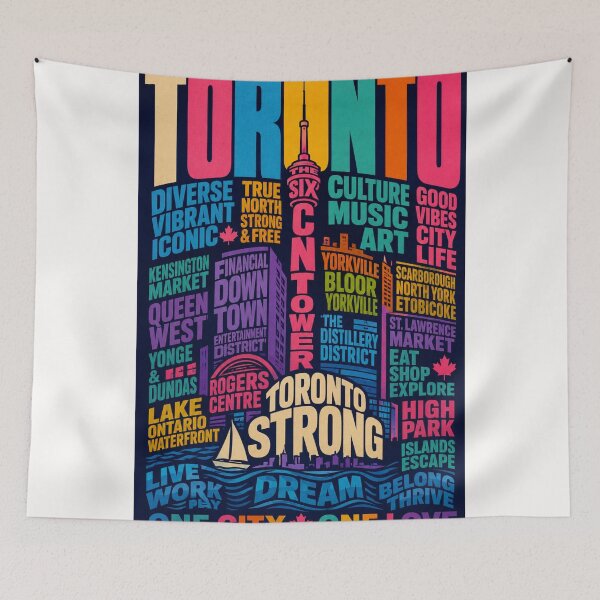 Item preview,  Toronto Ontario CN Tower Skyline Yorkville Kensington Market City Life designed and sold by Places On Earth.