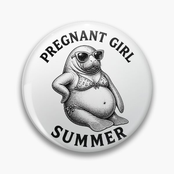 Item preview, Pregnant Girl Summer Beach Manatee Funny Pregnancy Gear designed and sold by DynamicDesign.