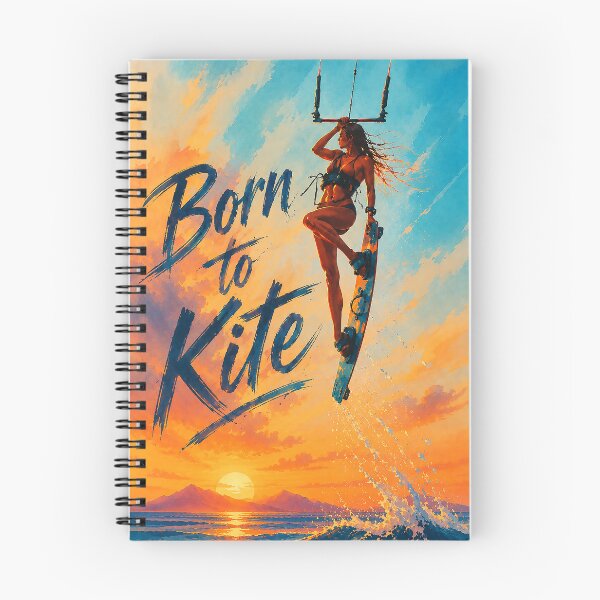 Item preview, Born to Ride – Kitesurf Sunset Adventure Illustration designed and sold by Islabonita..