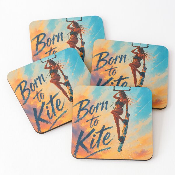 Item preview, Born to Ride – Kitesurf Sunset Adventure Illustration designed and sold by Islabonita..