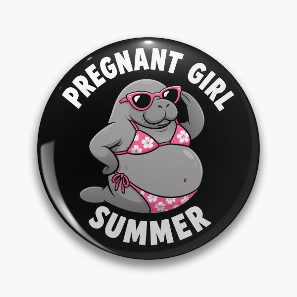 Item preview, Pregnant Girl Summer Beach Manatee Funny Pregnancy Gear designed and sold by DynamicDesign.