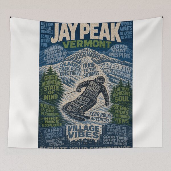 Item preview, Jay Peak Vermont Green Mountains Ski Resort Winter Adventure designed and sold by Places On Earth.