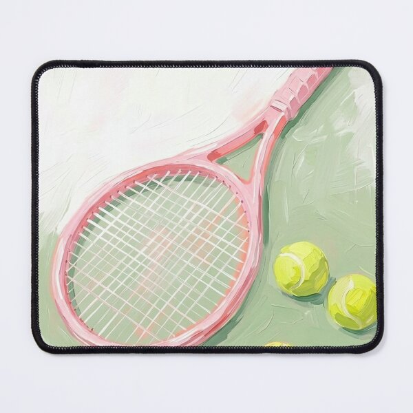 Item preview, Pink Tennis Racket and Balls designed and sold by Pastelle Art.