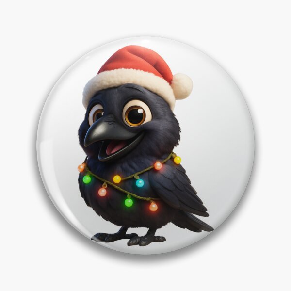 Item preview, Christmas Common Raven designed and sold by Sillytoe.