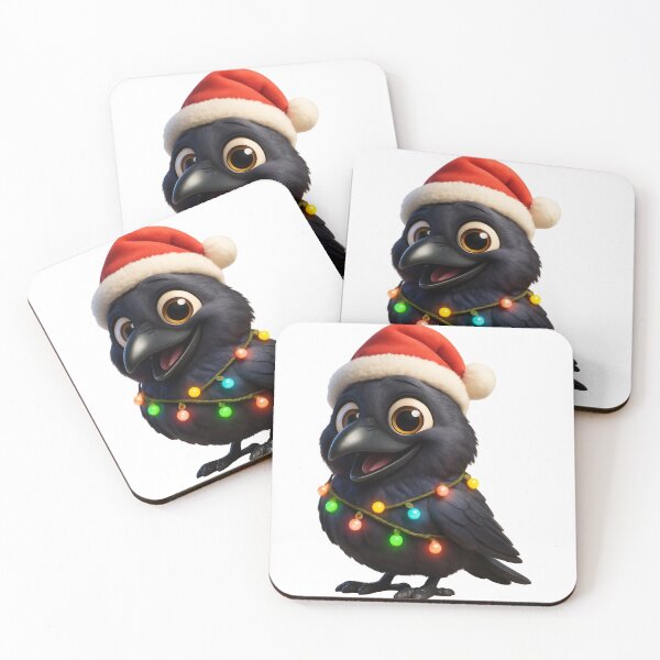 Item preview, Christmas Common Raven designed and sold by Sillytoe.