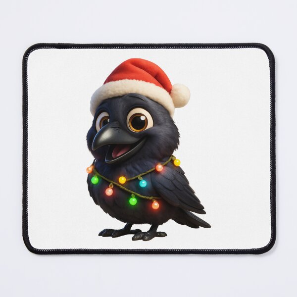 Item preview, Christmas Common Raven designed and sold by Sillytoe.
