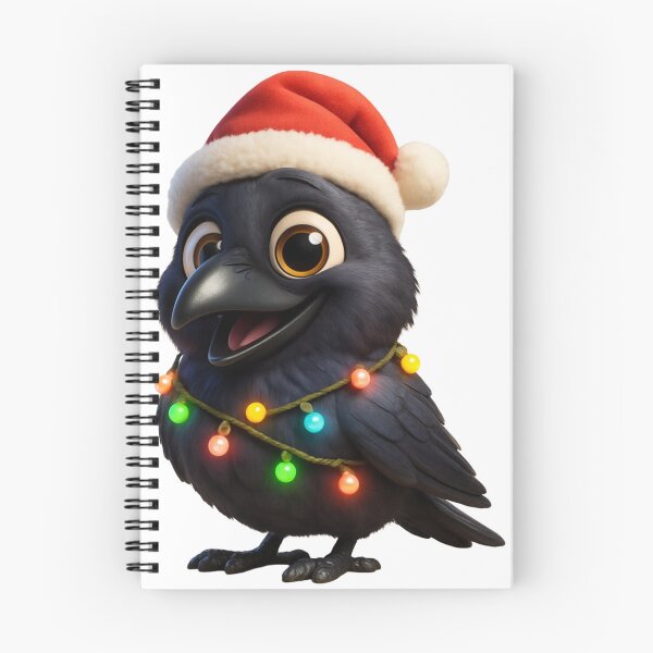 Item preview, Christmas Common Raven designed and sold by Sillytoe.