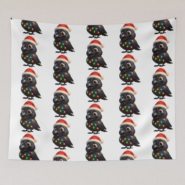 Item preview, Christmas Common Raven designed and sold by Sillytoe.