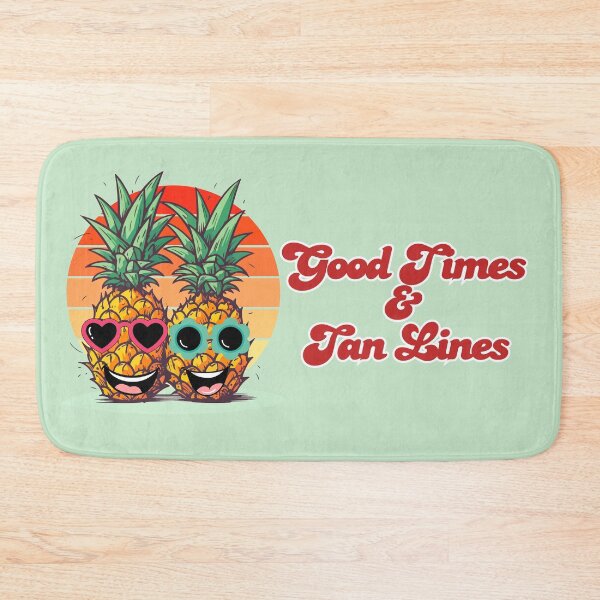 Item preview, Retro Pineapple Duo Good Times and Tan Lines Summer Sunset designed and sold by SilverSeaBKK.