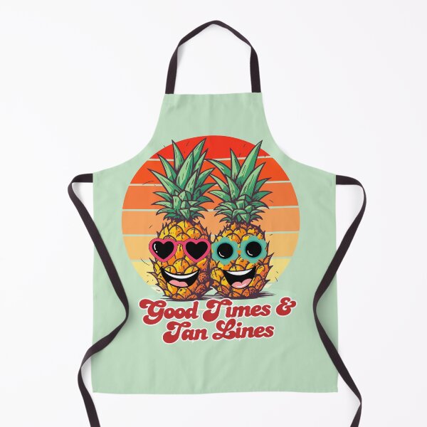 Item preview, Retro Pineapple Duo Good Times and Tan Lines Summer Sunset designed and sold by SilverSeaBKK.