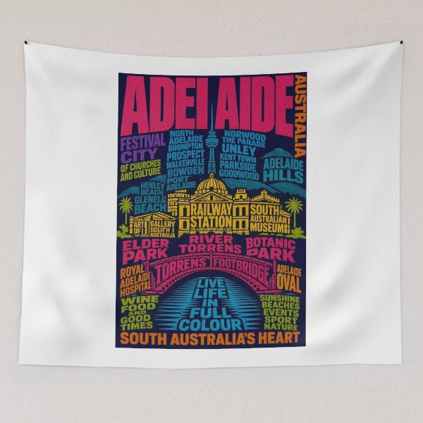 Item preview, Adelaide South Australia River Torrens Festival City Landmarks designed and sold by Aryabek.
