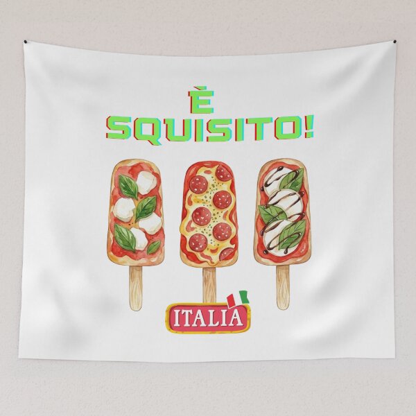Item preview, Watercolor clipart images of gourmet pizza ice cream popsicles, pop art style. designed and sold by VibranPalette.