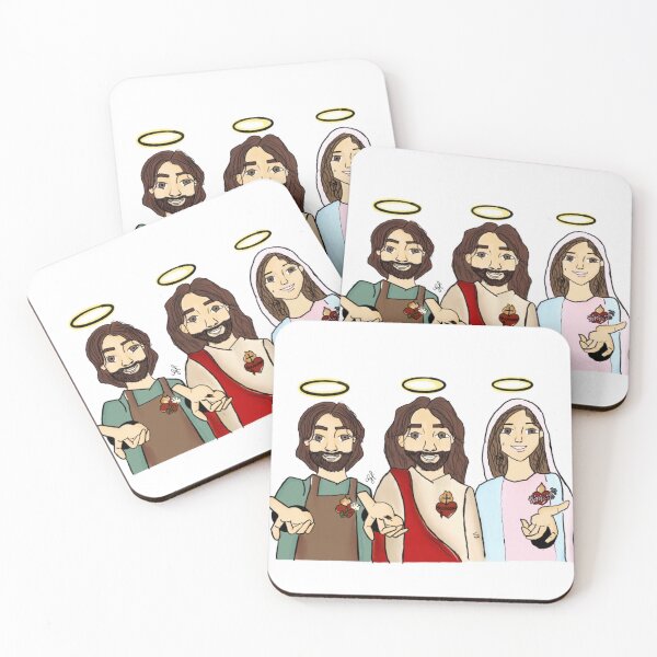 Item preview, Holy Family Three Hearts Catholic Art designed and sold by fiatstore.