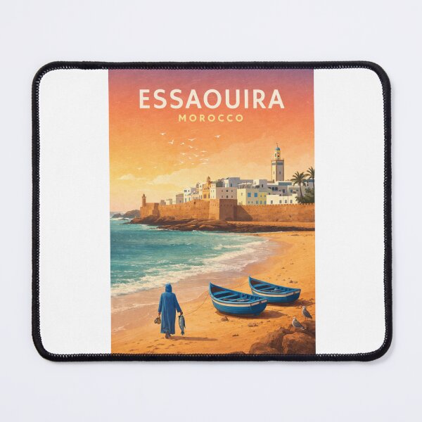 Item preview, Essaouira Atlantic Coast Medina Morocco Coastal Cityscape designed and sold by Aryabek.