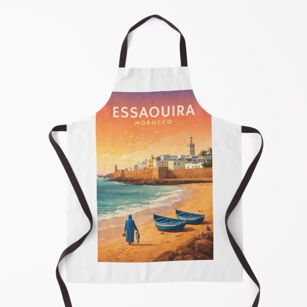 Item preview, Essaouira Atlantic Coast Medina Morocco Coastal Cityscape designed and sold by Aryabek.