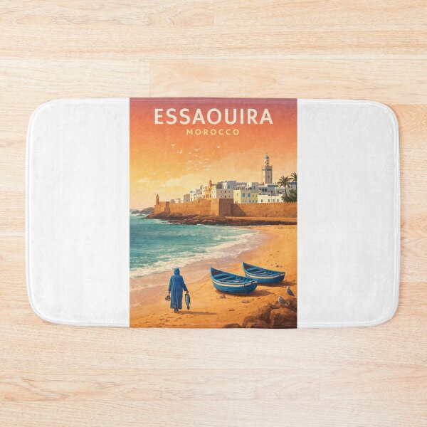 Item preview, Essaouira Atlantic Coast Medina Morocco Coastal Cityscape designed and sold by Aryabek.