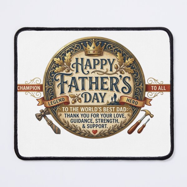 Item preview, World’s Best Dad Vintage Badge Shirt designed and sold by Baby Adee Collective.