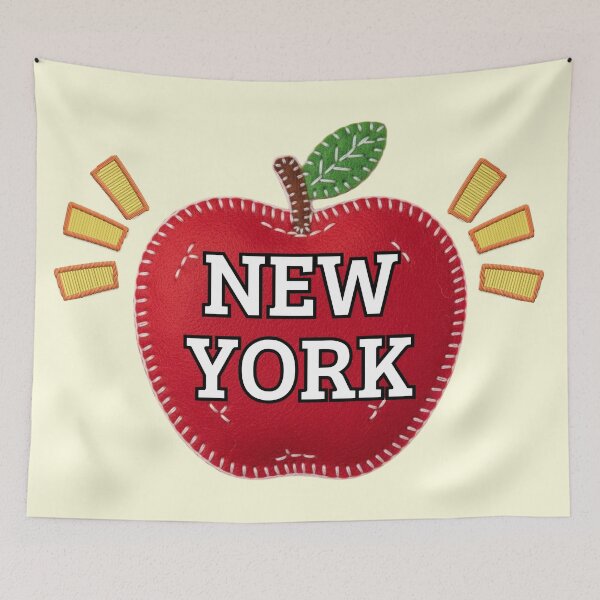 Item preview, New York Big Apple Retro Stitched Patch Graphic designed and sold by SilverSeaBKK.
