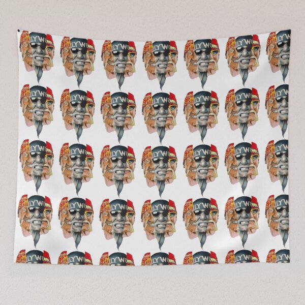 Item preview, Hulk Hogan Evolution Mashup Retro Wrestling Icon designed and sold by MillieRhodes.
