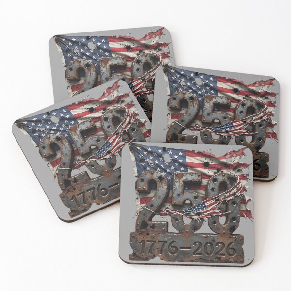 Item preview, Rusted Iron 250 Milestone American Flag 1776 2026 designed and sold by IronDissident.