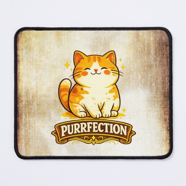Item preview, Purrfection Cute Chubby Cat Vintage Aesthetic Design designed and sold by Anjonn Vibes Designs.