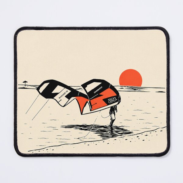 Item preview, Minimal Kite Rider Illustration – Beige Kitesurf Aesthetic Design designed and sold by Islabonita..