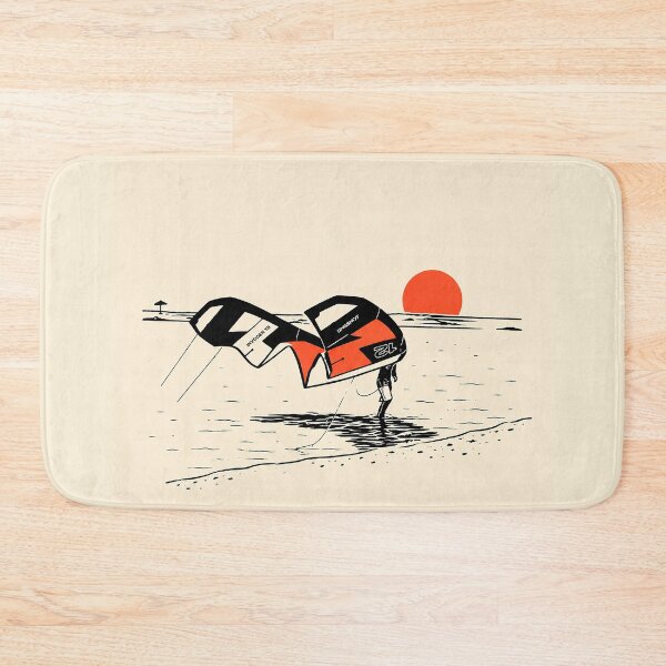 Item preview, Minimal Kite Rider Illustration – Beige Kitesurf Aesthetic Design designed and sold by Islabonita..