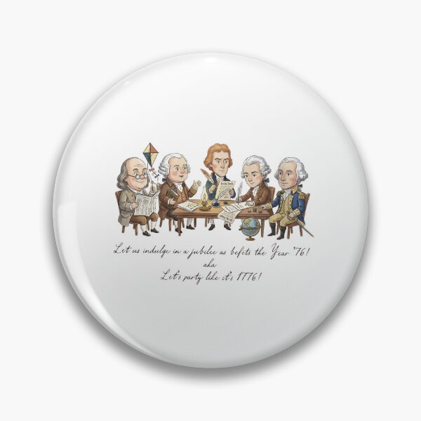 Item preview, Let's Party Like It's 1776 Funny Founding Fathers Cartoon designed and sold by MillieRhodes.