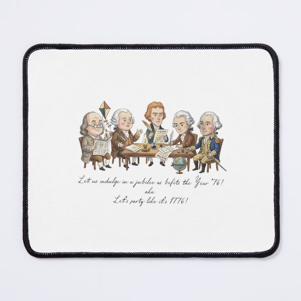 Item preview, Let's Party Like It's 1776 Funny Founding Fathers Cartoon designed and sold by MillieRhodes.