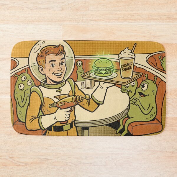 Item preview, Retro Alien Fast Food Diner Graphic designed and sold by DreamCapsules.