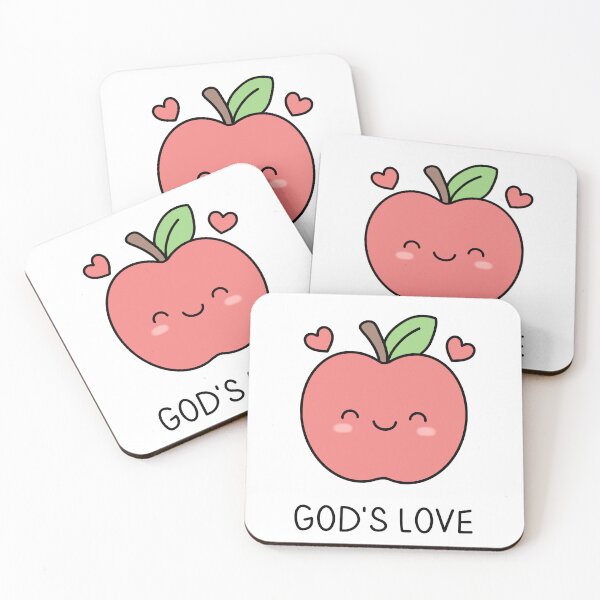 Item preview, God's Love Cute Apple Faith Graphic designed and sold by OHSHALOM.