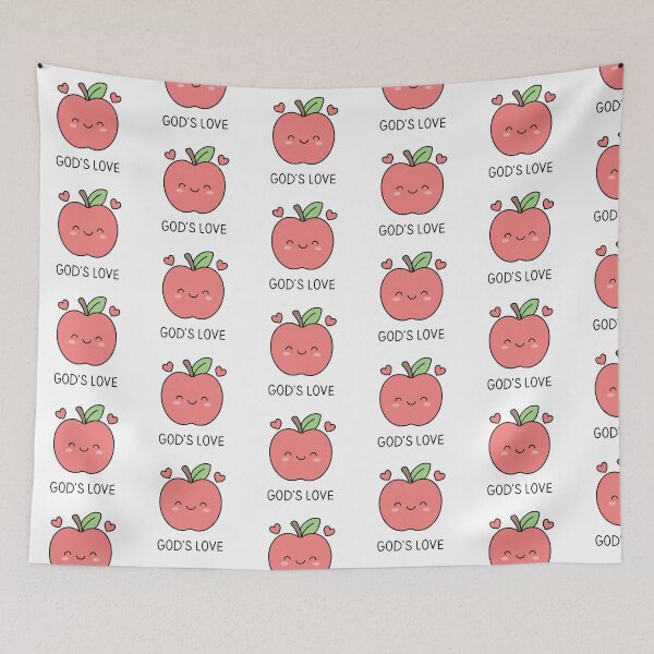 Item preview, God's Love Cute Apple Faith Graphic designed and sold by OHSHALOM.