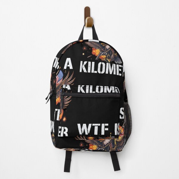 Item preview, WTF Is A Kilometer Funny Patriotic Eagle Rider Explosion Meme designed and sold by MillieRhodes.