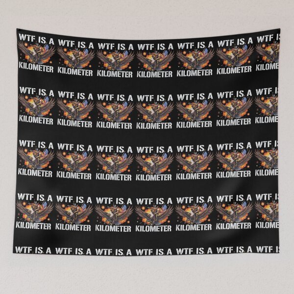Item preview, WTF Is A Kilometer Funny Patriotic Eagle Rider Explosion Meme designed and sold by MillieRhodes.