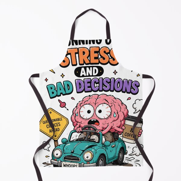 Item preview, Running On Stress And Bad Decisions Funny Burnout Humor designed and sold by Gift Phrase Studio.