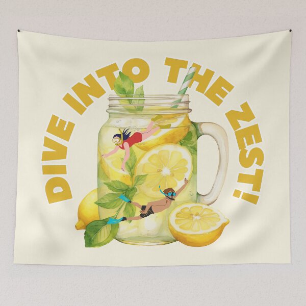 Item preview, Dive Into the Zest Funny Lemonade Scuba Diver Graphic designed and sold by SilverSeaBKK.