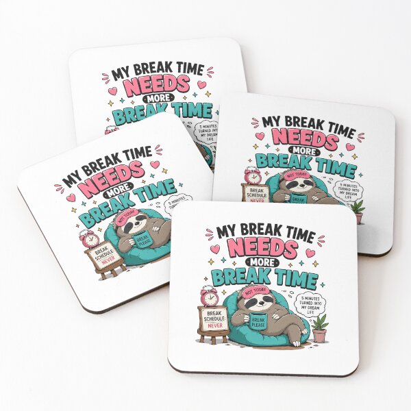 Item preview, My Break Time Needs More Break Time Funny Office Humor designed and sold by Gift Phrase Studio.