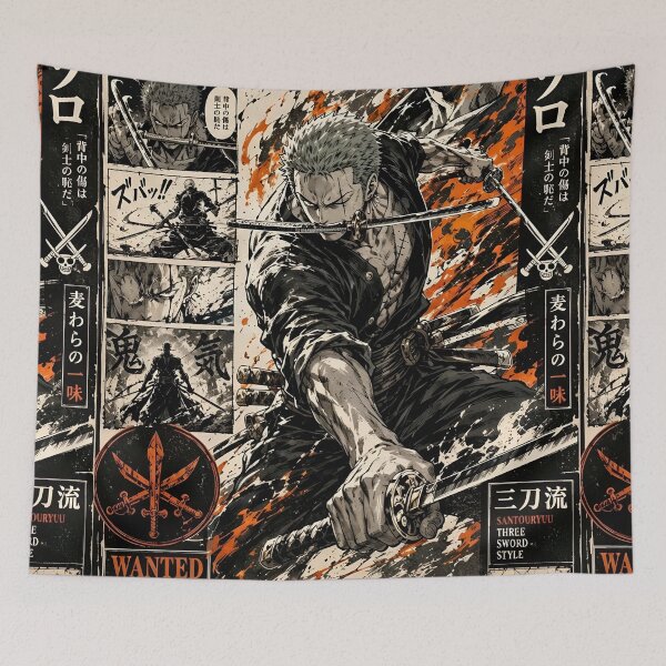 Item preview, Legendary Three Sword Warrior Anime Manga Vintage  designed and sold by Dyan4.