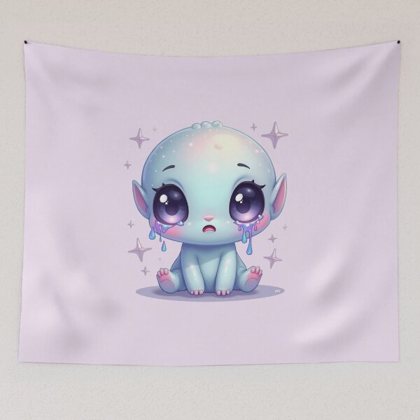 Item preview, Weeping Opal Alien Sticker Pastel Aliencore Galaxy Tears designed and sold by piketo.