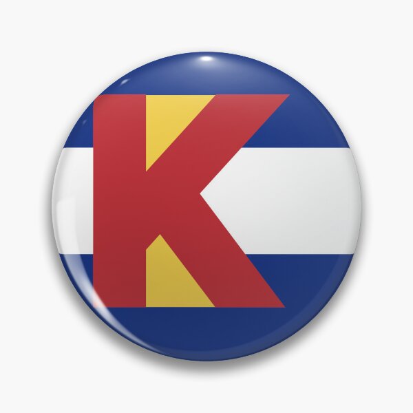 Item preview, Colorado Flag - Letter K designed and sold by FlagFontCO.