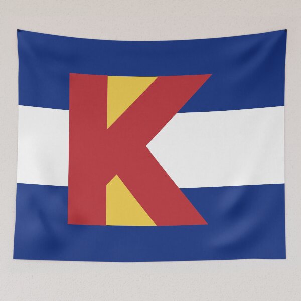 Item preview, Colorado Flag - Letter K designed and sold by FlagFontCO.
