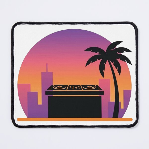Item preview, Sunset DJ Skyline Retro City Vibes designed and sold by onjcdesign.