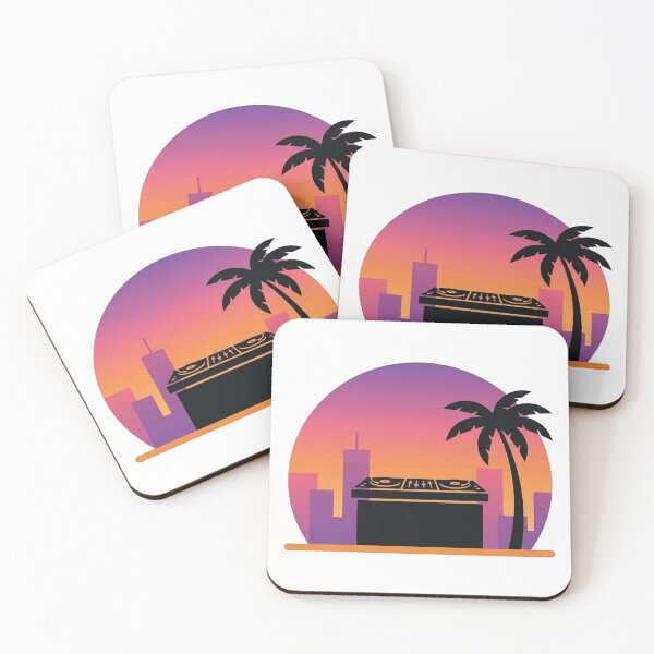 Item preview, Sunset DJ Skyline Retro City Vibes designed and sold by onjcdesign.
