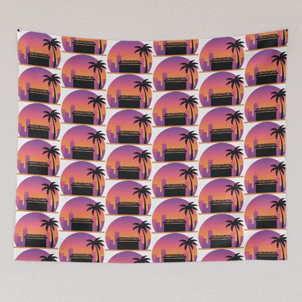 Item preview, Sunset DJ Skyline Retro City Vibes designed and sold by onjcdesign.