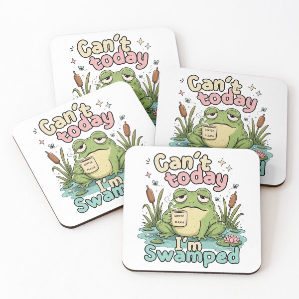 Item preview, Can’t Today I’m Swamped Funny Frog designed and sold by SeoulInkSoul.