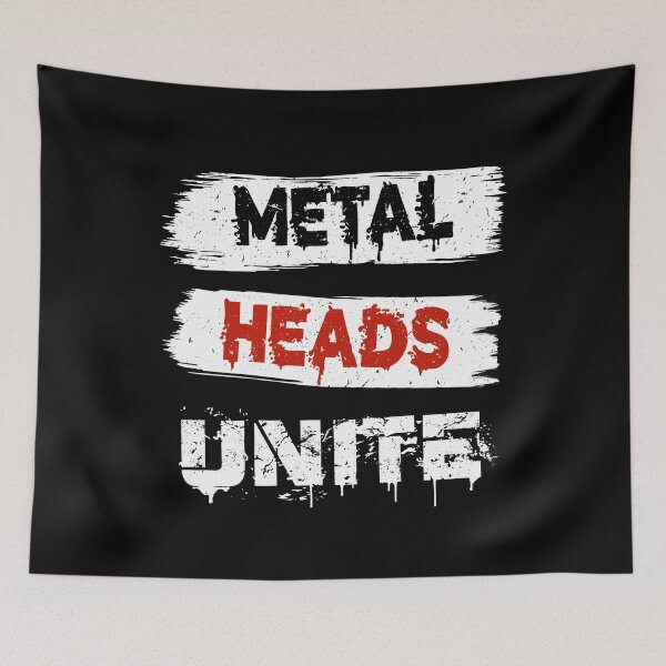 Item preview, Metal Heads Unite Heavy Metal Community Gift for Metalheads designed and sold by Say It With Ink.