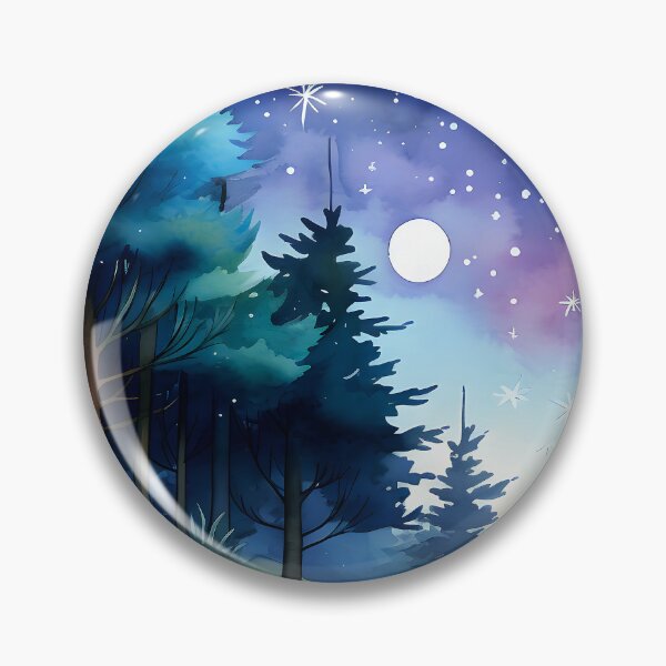 Item preview, Fantasy Pine Trees Under Midnight Moonlight And Stars designed and sold by DEC02.