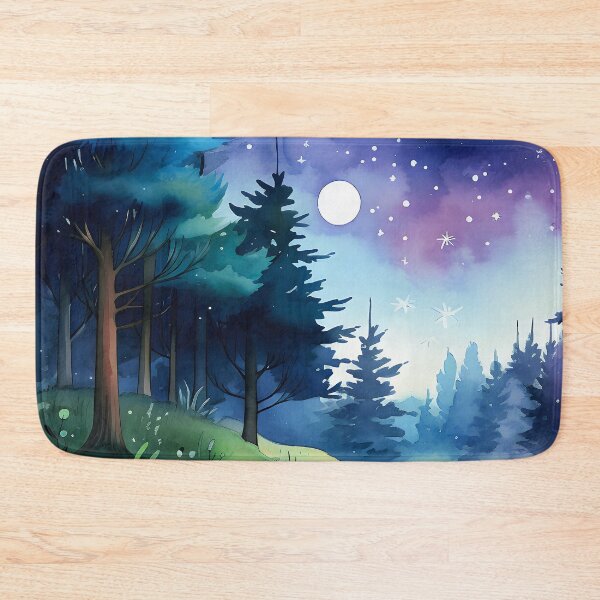 Item preview, Fantasy Pine Trees Under Midnight Moonlight And Stars designed and sold by DEC02.