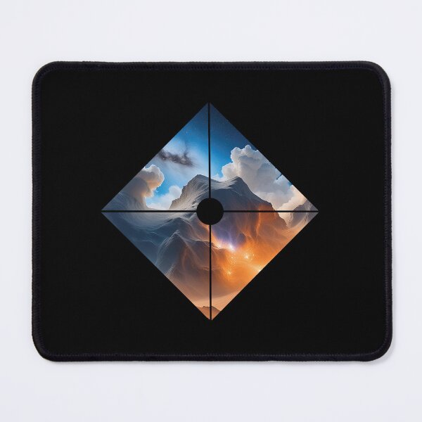 Item preview, Cosmic Space Mountain Surreal Landscape Art designed and sold by Osmose-Studio.